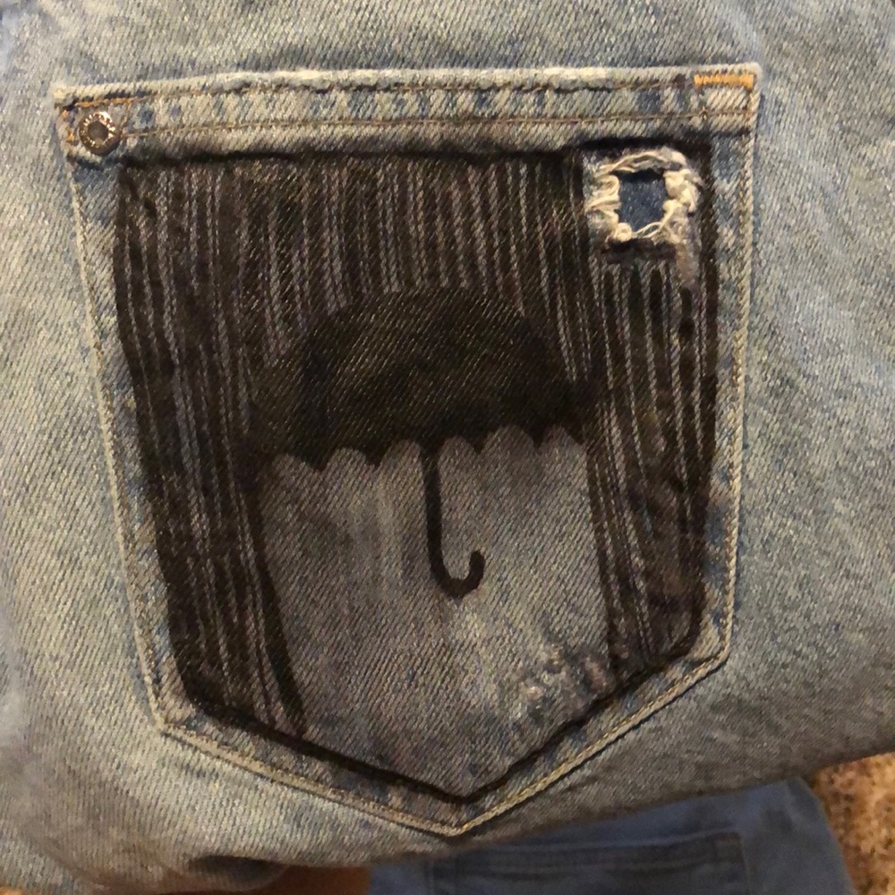 Up-cycled low wait boyfriend jeans